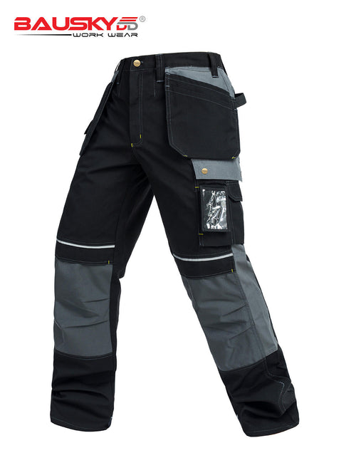 100% Cotton Cargo Pants With Detachable Knee Reinforcement Pockets [B125]