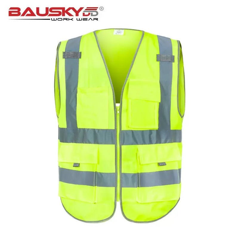 Class 2 Hi Vis Vest With Pockets, Wholesale for Construction Workers [B223]