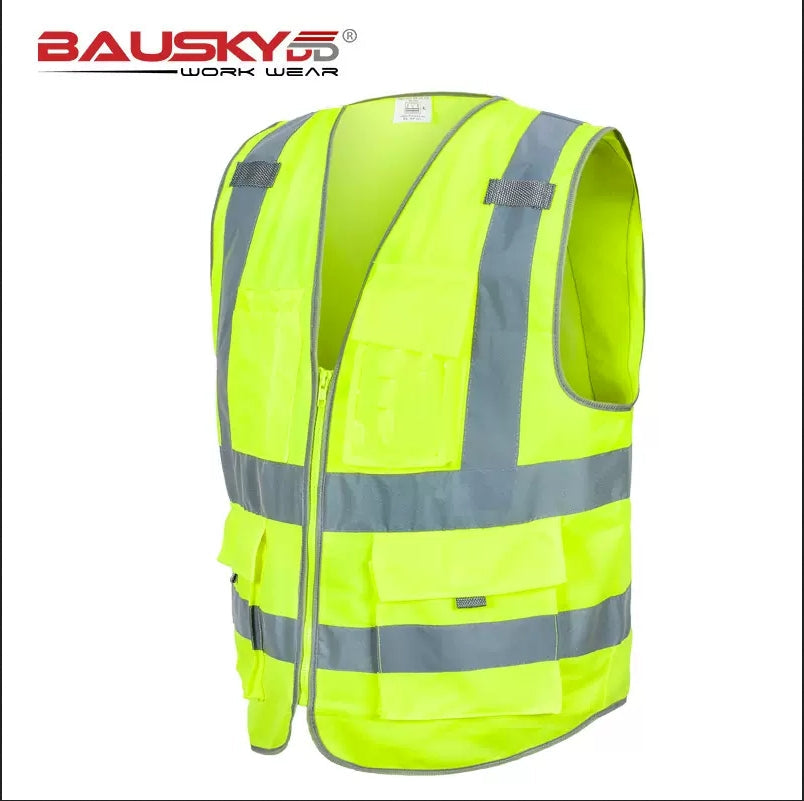 Class 2 Hi Vis Vest With Pockets, Wholesale for Construction Workers [B223]