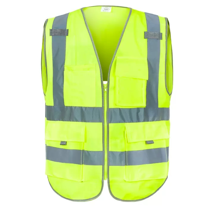 Class 2 Hi Vis Vest With Pockets, Wholesale for Construction Workers [B223]