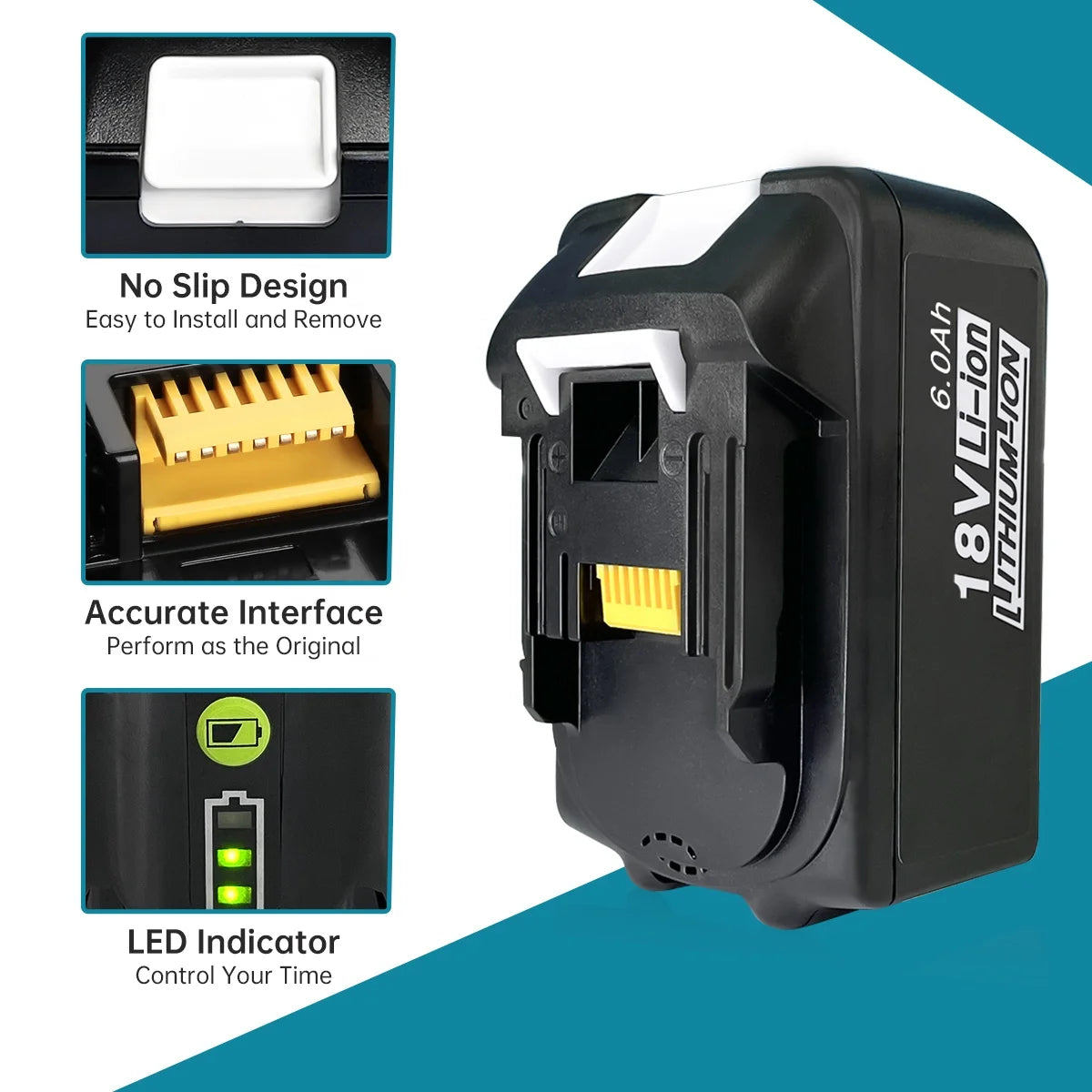 5.0Ah 6.0Ah Lithium Ion Replacement Battery