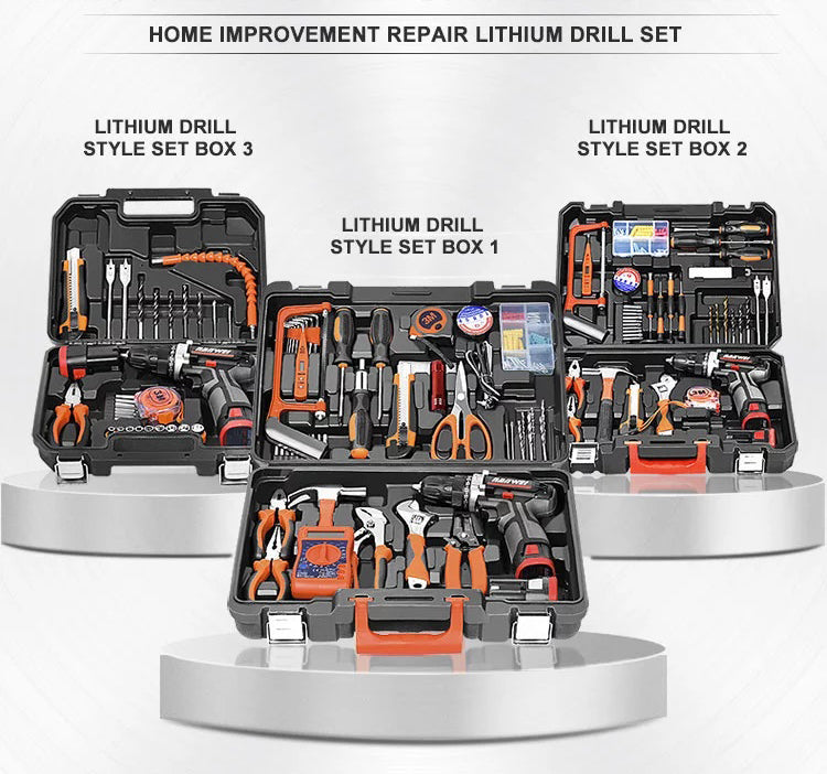 12V Cordless Drill & Home Repair Kit