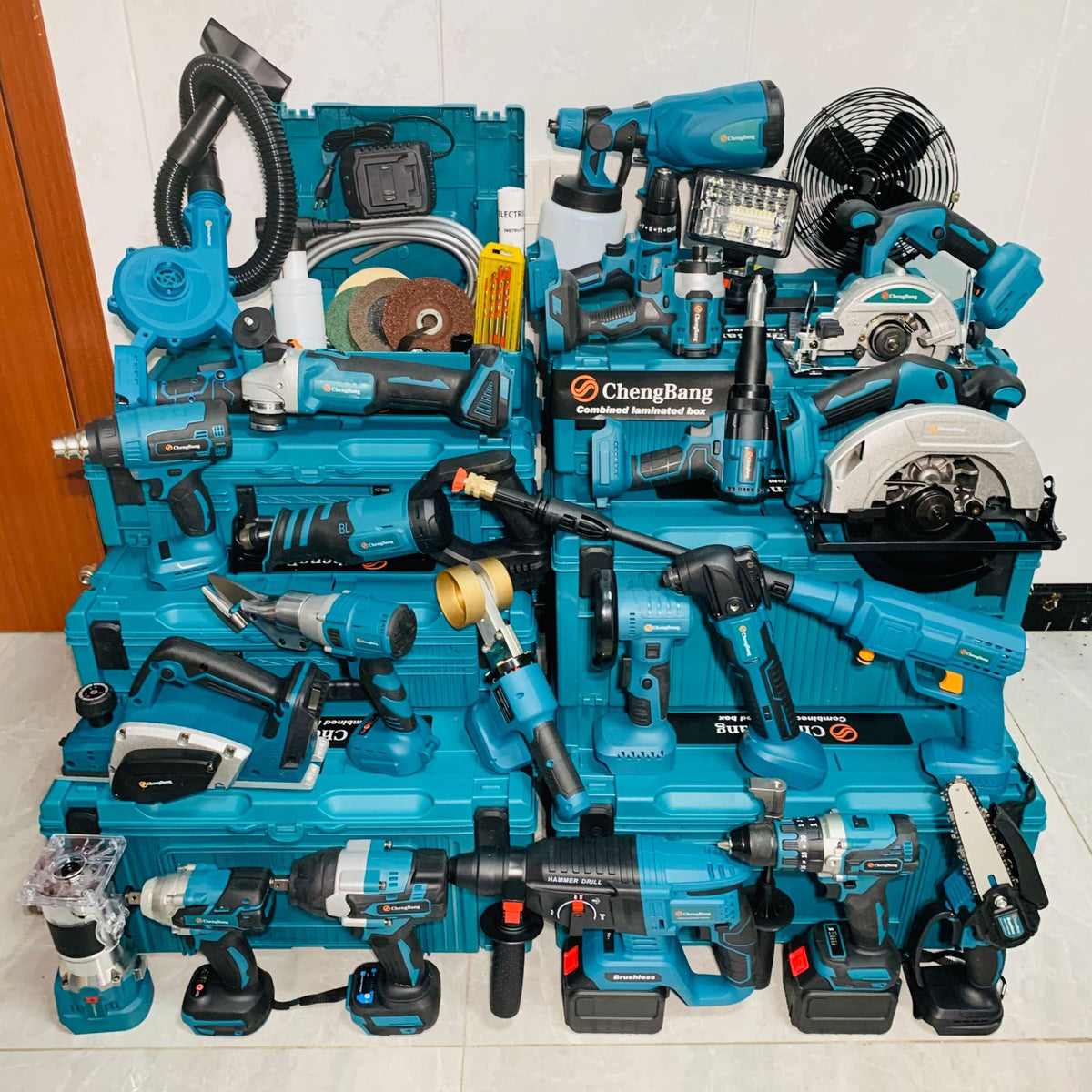 24-Piece Brushless Cordless Power Tool Kit with Toolbox