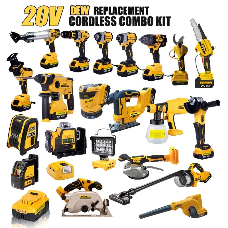 Cordless Power Tool Kit – Angle Grinder, Screwdriver & Hammer Drill