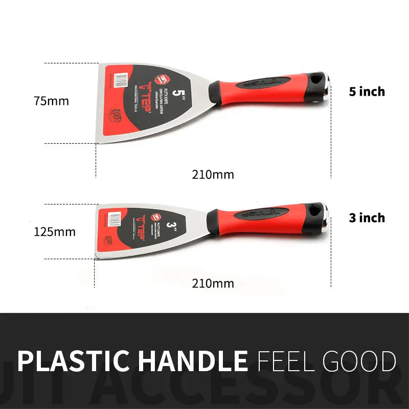 2Pcs Stainless Steel Putty Knife Wall Plastering Knife
