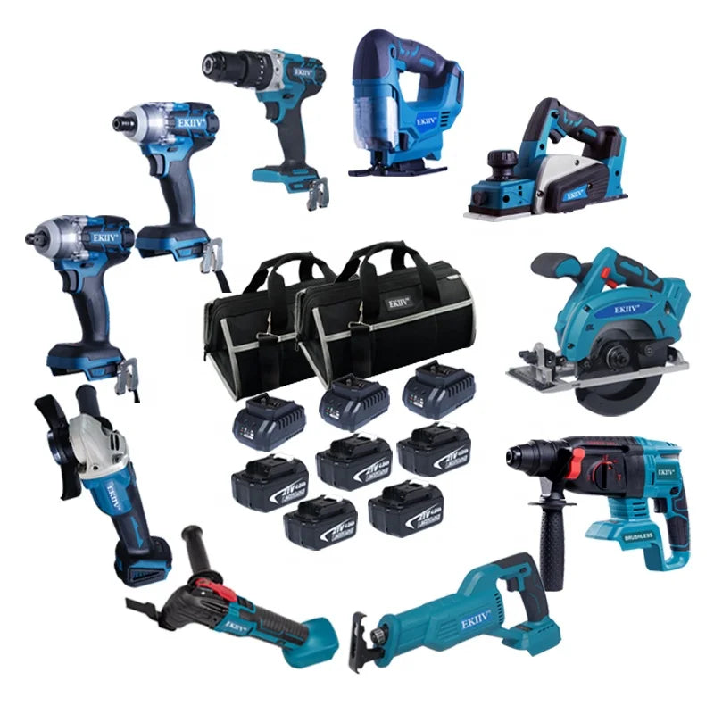 Cordless Power Tool Kit – Angle Grinder, Screwdriver & Hammer Drill