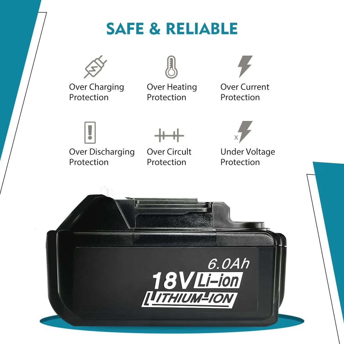5.0Ah 6.0Ah Lithium Ion Replacement Battery