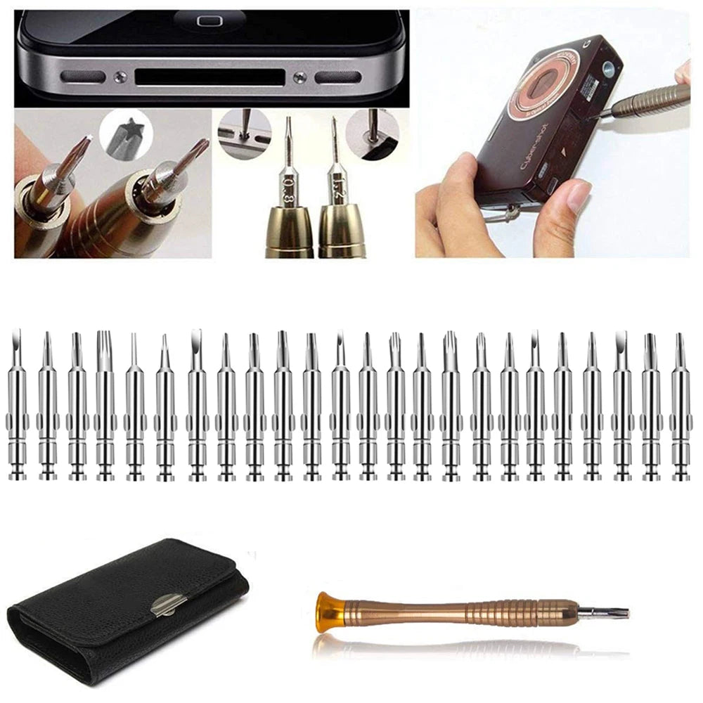 Leather Case 25 in 1 Torx Screwdriver Set