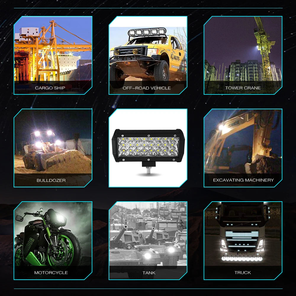 300W 120W 72W 36W 12 Volt Led Bar Werklamp Lightbar Led Ramp