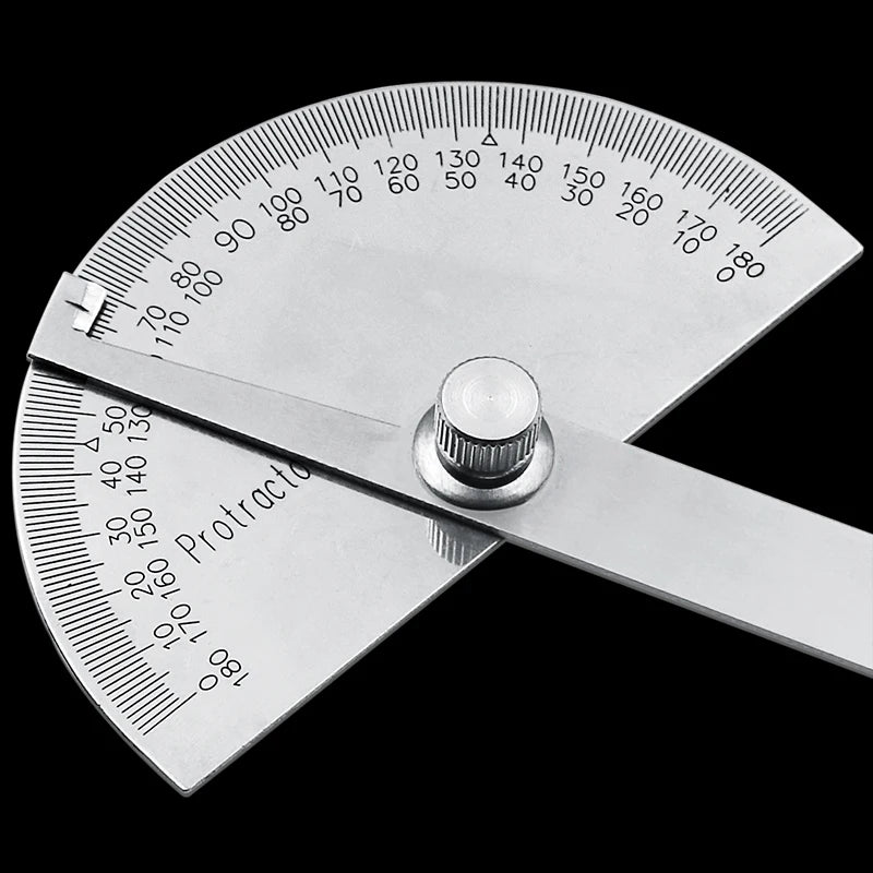 Stainless Steel Round Head 180 Degree Protractor Angle Finder