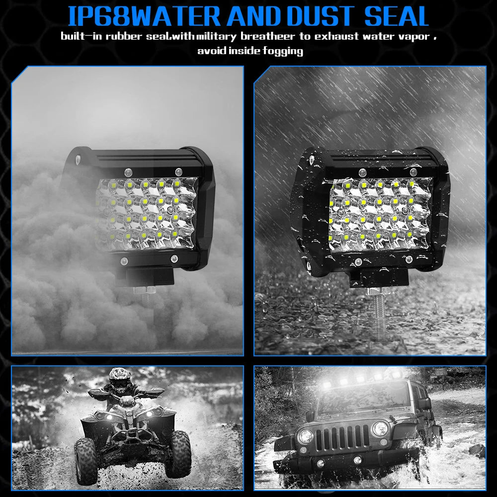 300W 120W 72W 36W 12 Volt Led Bar Werklamp Lightbar Led Ramp