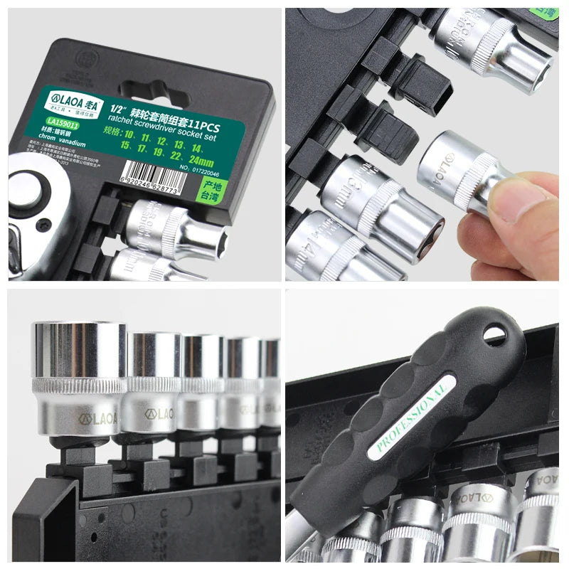 LAOA Ratchet Socket Wrench Tool Set