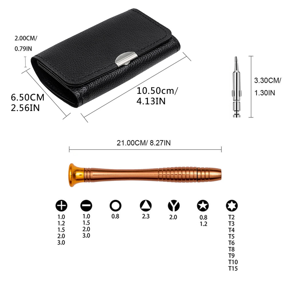 Leather Case 25 in 1 Torx Screwdriver Set