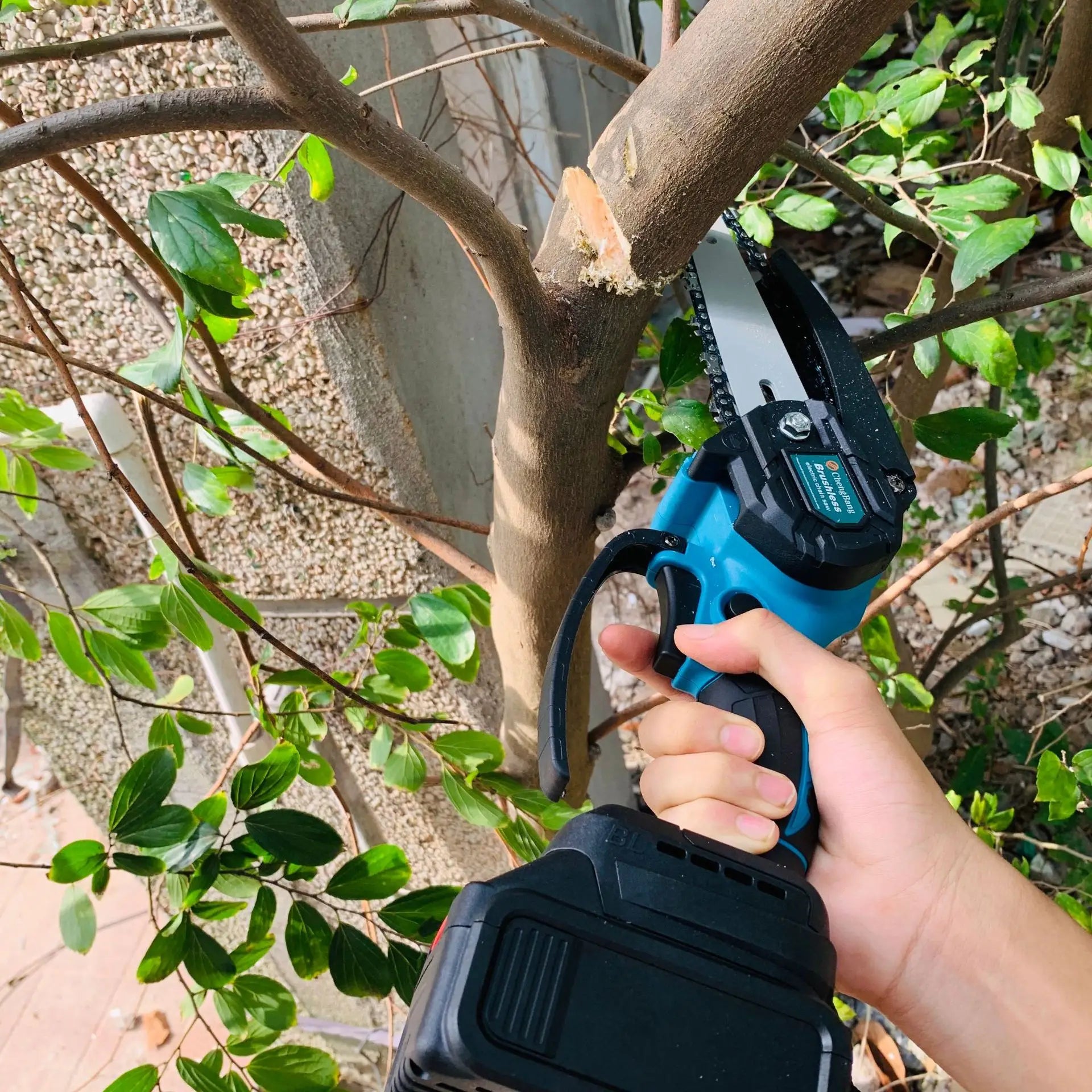 5-Piece Cordless Power Tool Kit – Brushless Angle Grinder, Hammer Drill, Chain Saw & Wrench