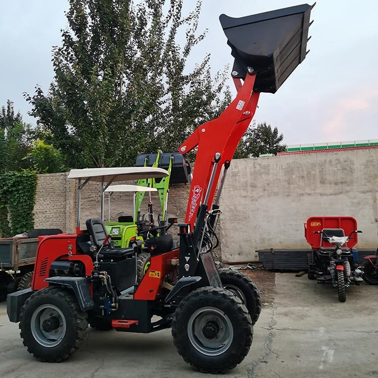 Small Mini Towable Backhoe Tractor Wheel Loader Shovel With Forklift