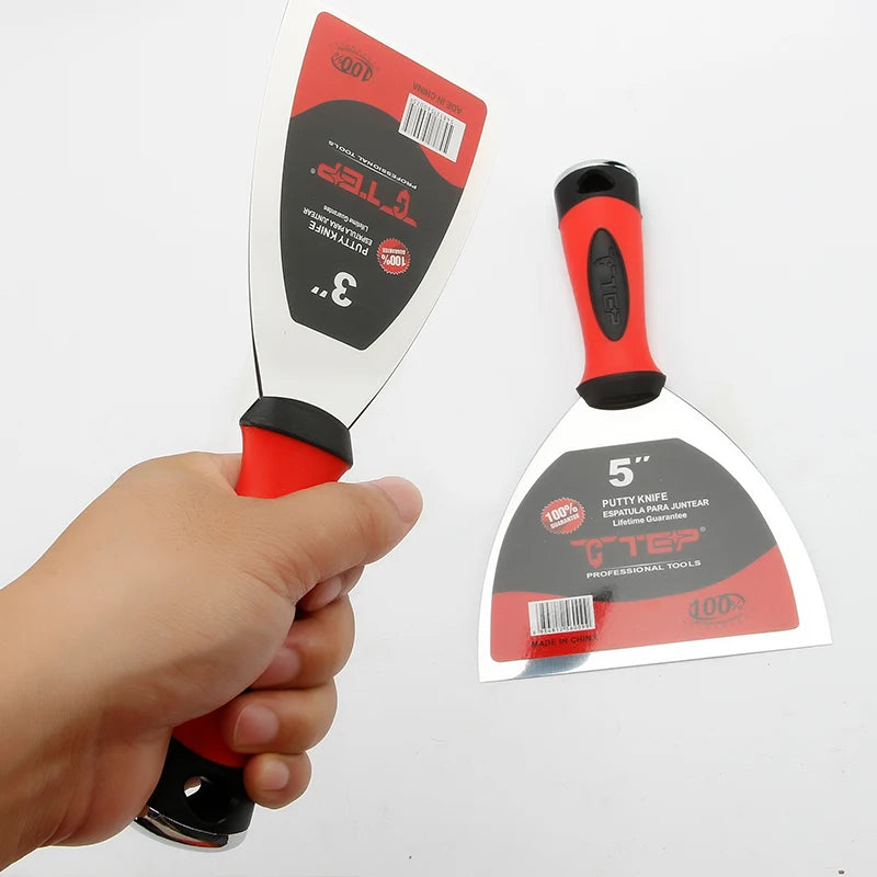 2Pcs Stainless Steel Putty Knife Wall Plastering Knife
