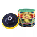 RIJILEI 16PCS 4 Inch Stone Polishing Pad Kit 100mm Dry/Wet Polishing Pads