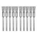 10Pcs 3x5mm Steel Wire Wheel Brushes Set  for Mini Drill Rotary Tools Polishing