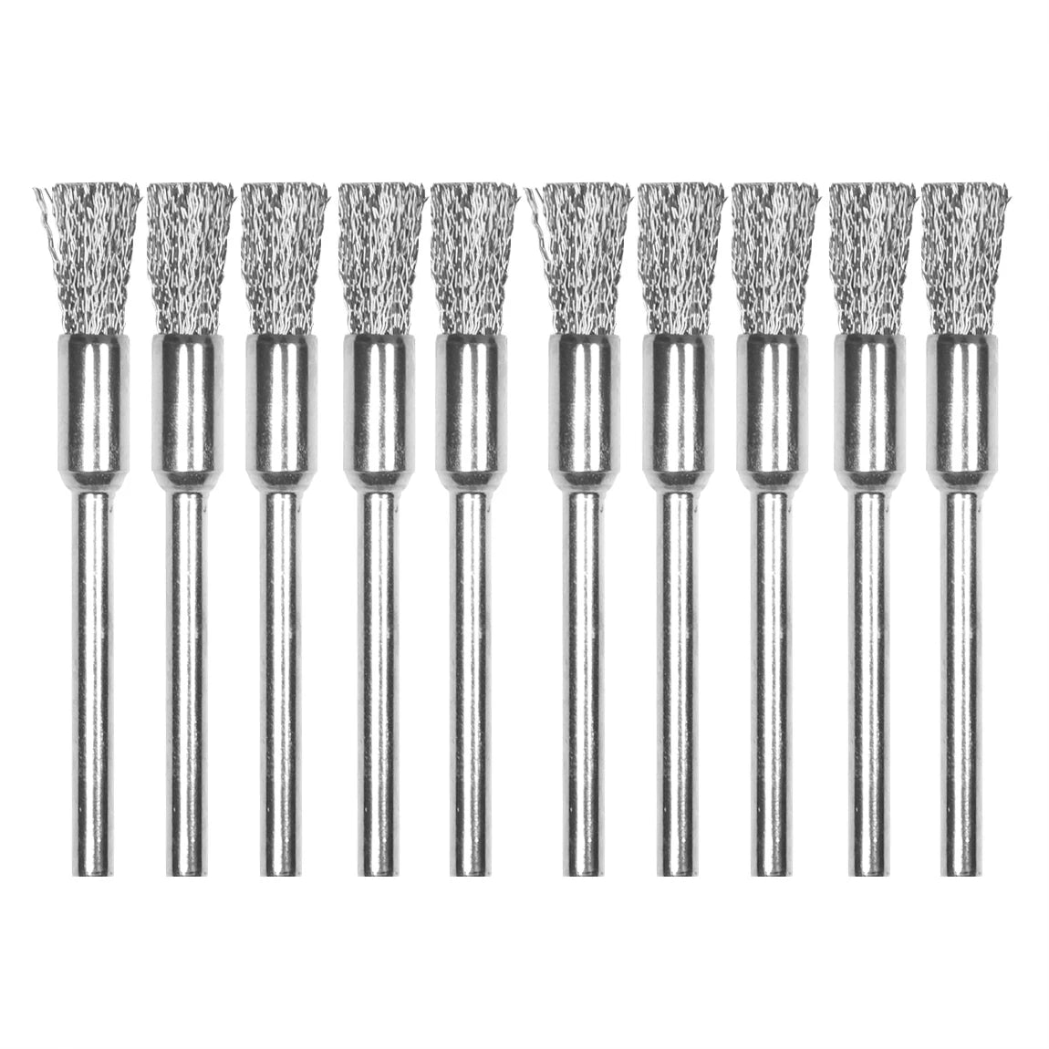 10Pcs 3x5mm Steel Wire Wheel Brushes Set  for Mini Drill Rotary Tools Polishing