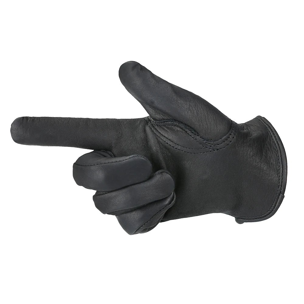 Black Working leather gloves