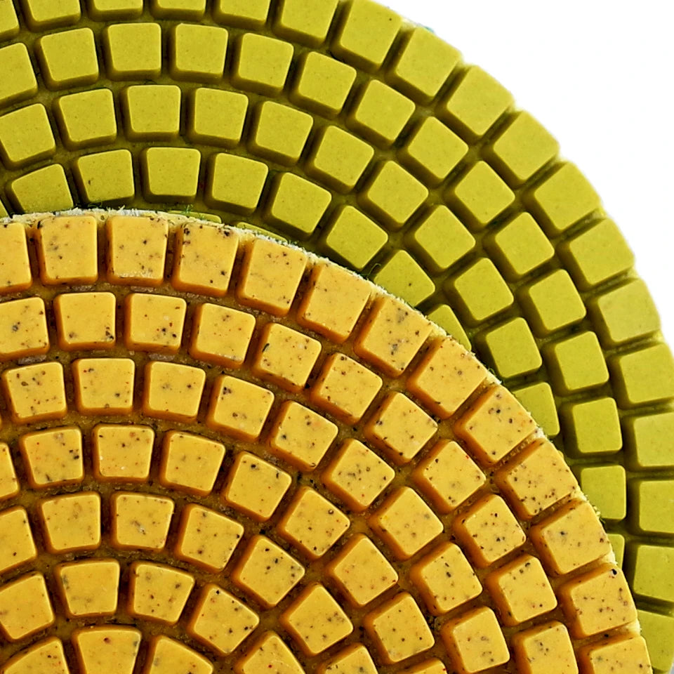RIJILEI 16PCS 4 Inch Stone Polishing Pad Kit 100mm Dry/Wet Polishing Pads