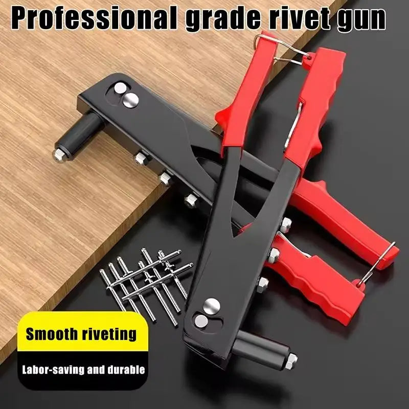 1Pc Heavy Duty Riveter Set Rivet Gun and 50Pcs Blind Rivets Assortment Kit