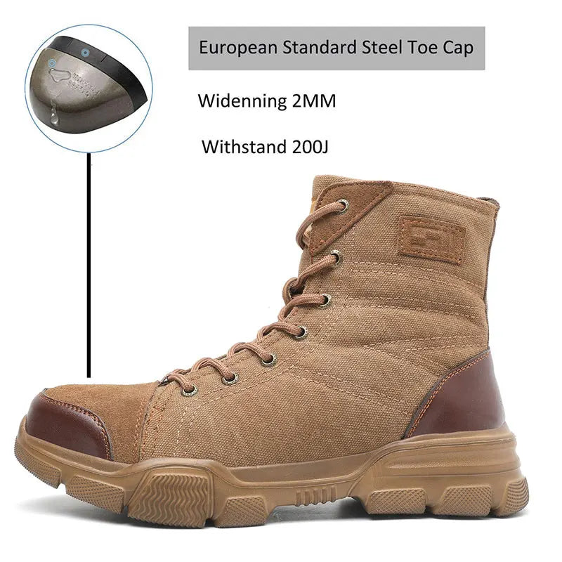 SUADEX Steel Toe Boots for Men  Indestructible Work Shoes