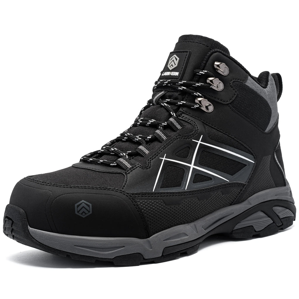 LARNMERN Men's Steel Toe Safety Work Boots  Non Slip