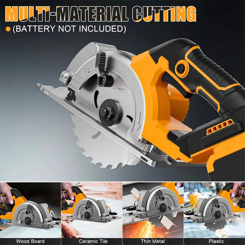 Electric Goddess  Brushless Electric Circular Saw ﻿For Dewalt 20V Battery 1000W