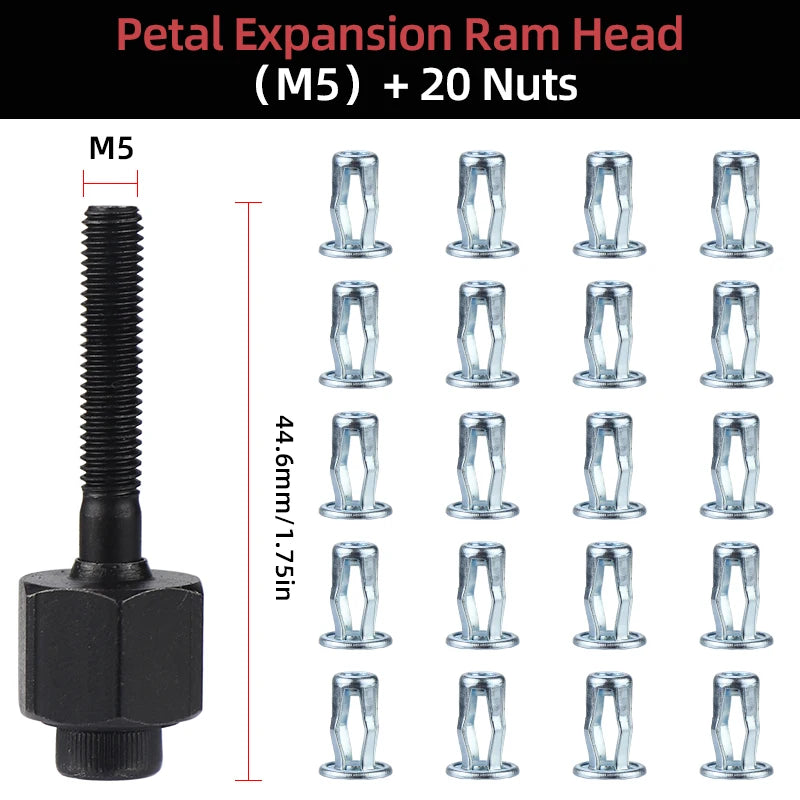HIFESON Rivet Head Nuts Set 20pcs Alloy Expansion Clamp kit