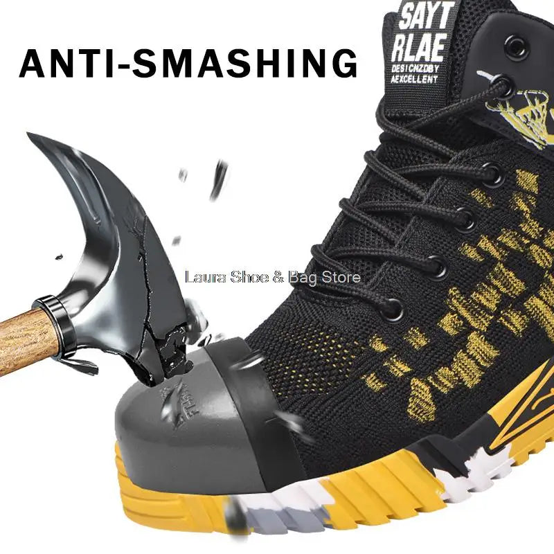 High Top Safety Steel Toe  Work Safety Boots Anti Smash