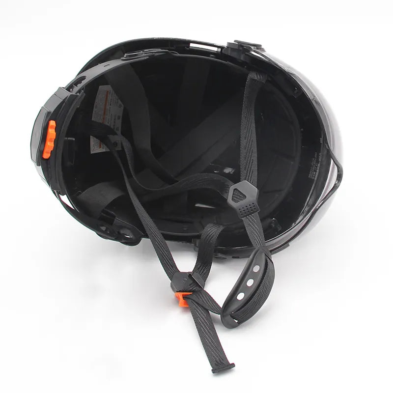 Carbon Fiber Pattern Hard Hats With Visor Construction Safety Helmets