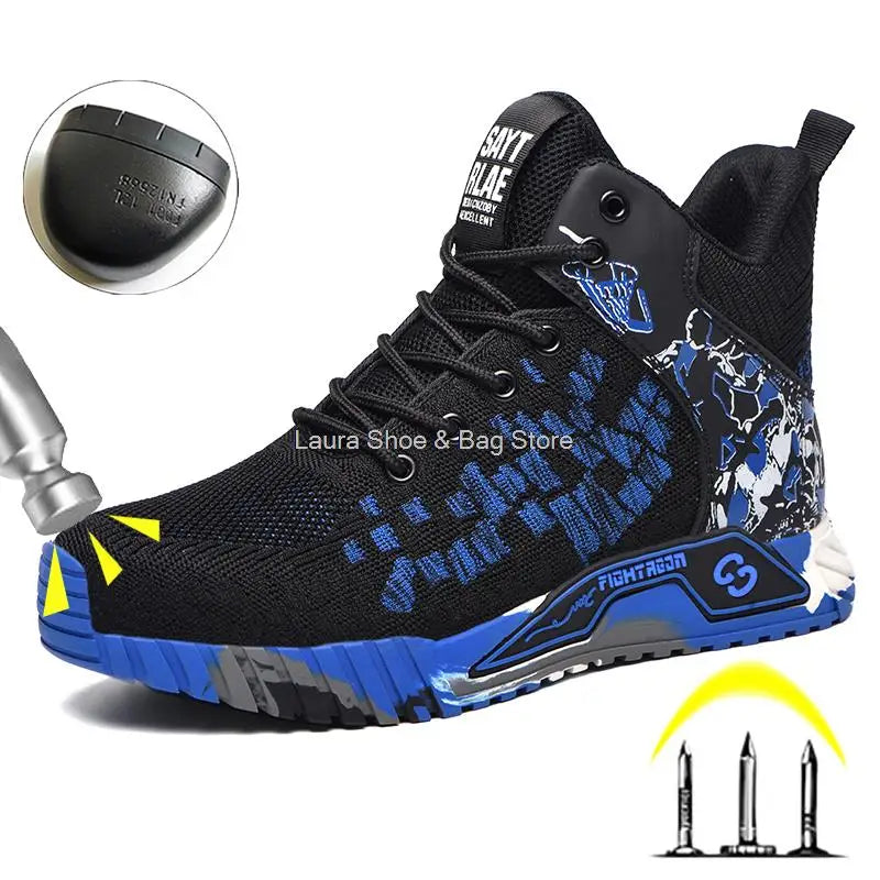 High Top Safety Steel Toe  Work Safety Boots Anti Smash