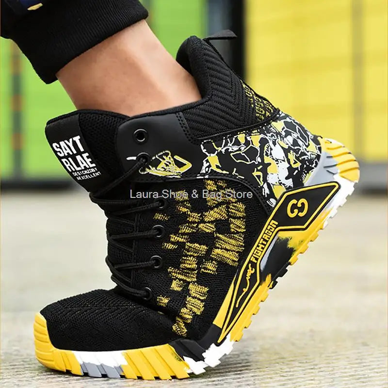 High Top Safety Steel Toe  Work Safety Boots Anti Smash