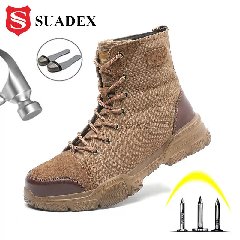 SUADEX Steel Toe Boots for Men  Indestructible Work Shoes
