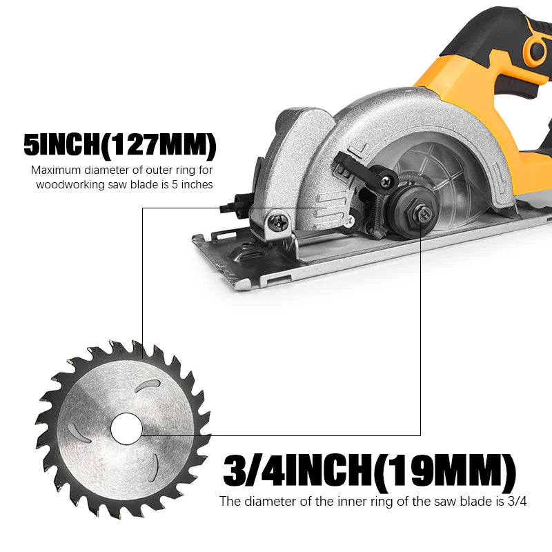 Electric Goddess  Brushless Electric Circular Saw ﻿For Dewalt 20V Battery 1000W