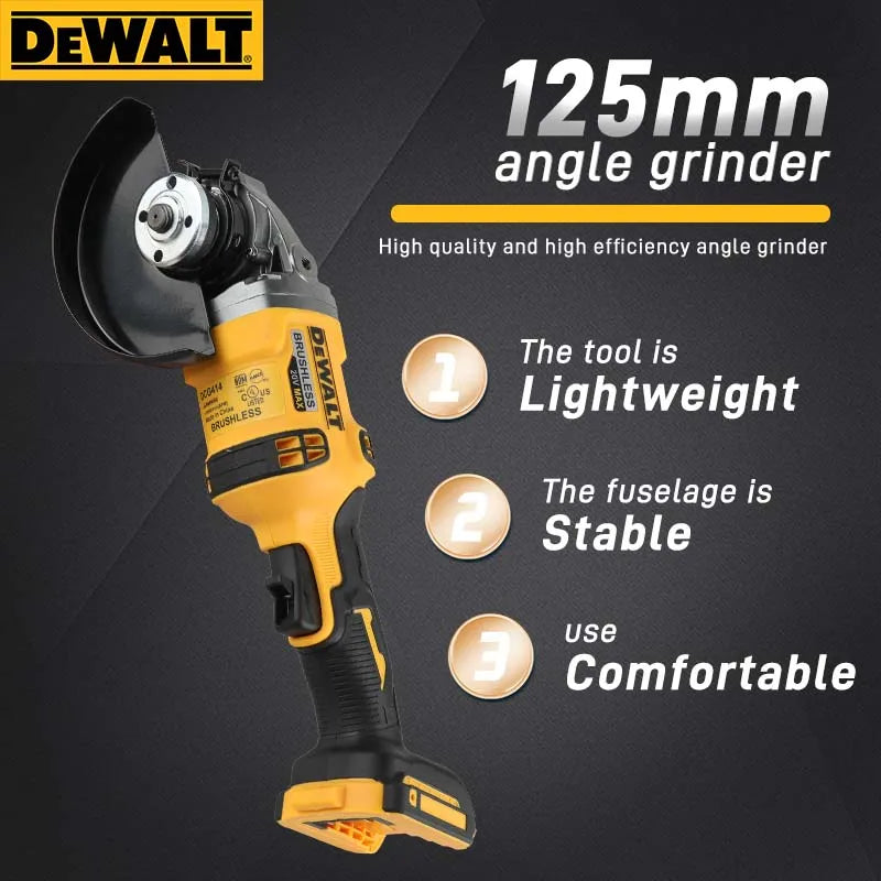 Dewalt DCG414 Brushless Angle Grinder 125mm Metal/Wood/Pipe Cutting