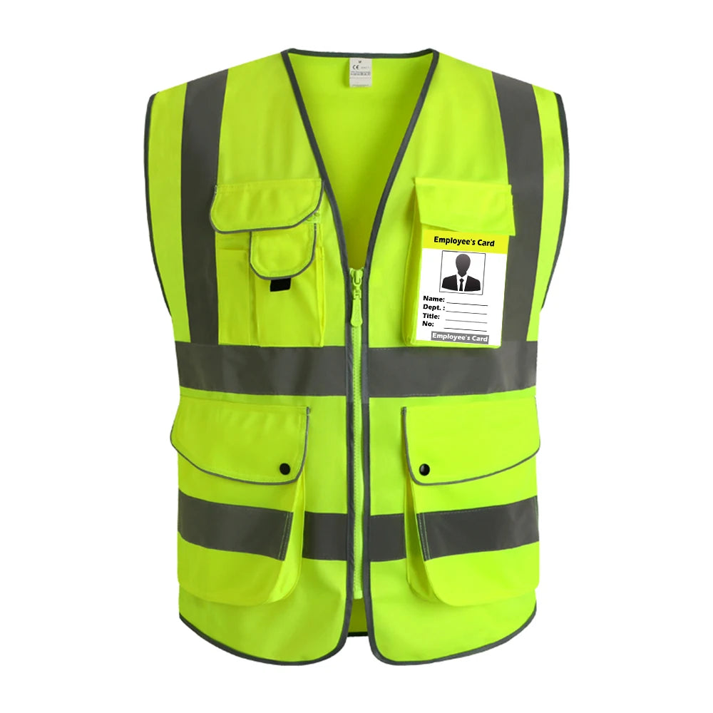 Pink Work Vest for Women Hi Vis Vest With Pockets and Zipper Uniforms
