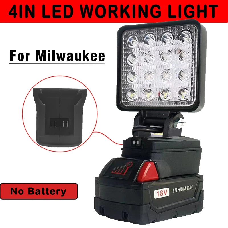 Led Light Fit Milwaukee Battery M18 4In