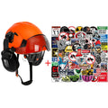 CE Construction Safety Helmet W/ Double Goggles Earmuffs ABS Hard Hat