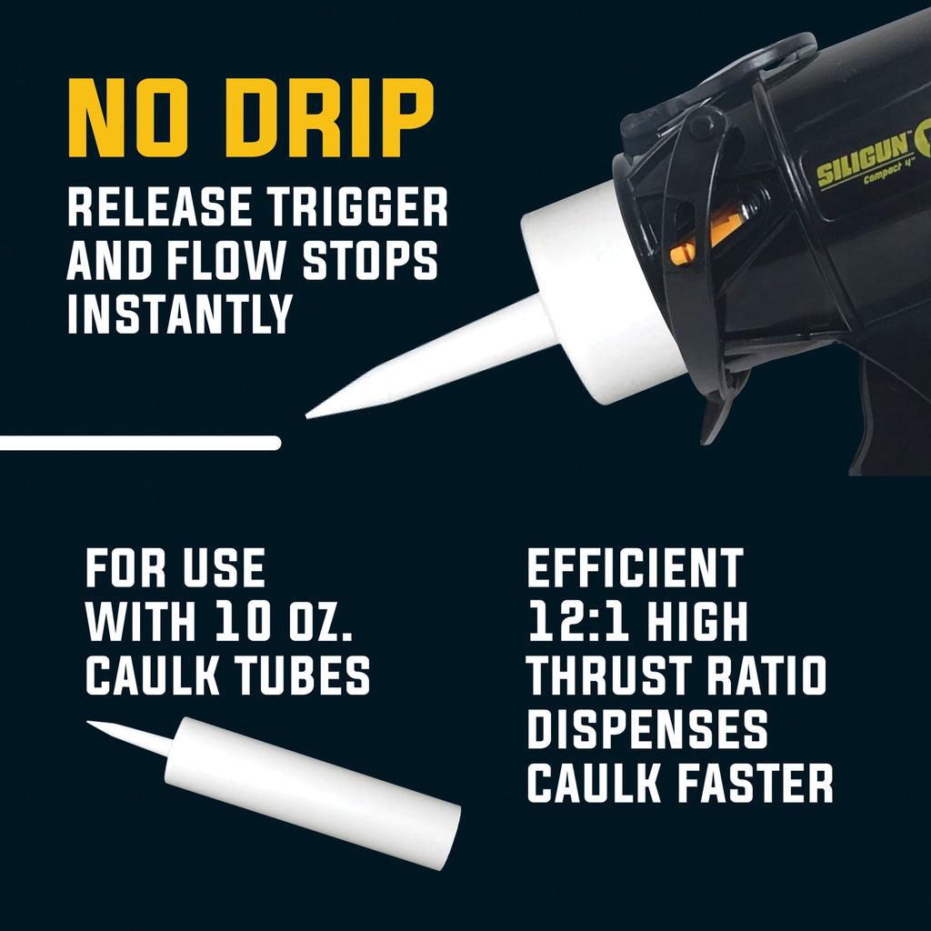 SILIGUN™ Classic Compact 4" Caulking Gun - Nozzle Kit