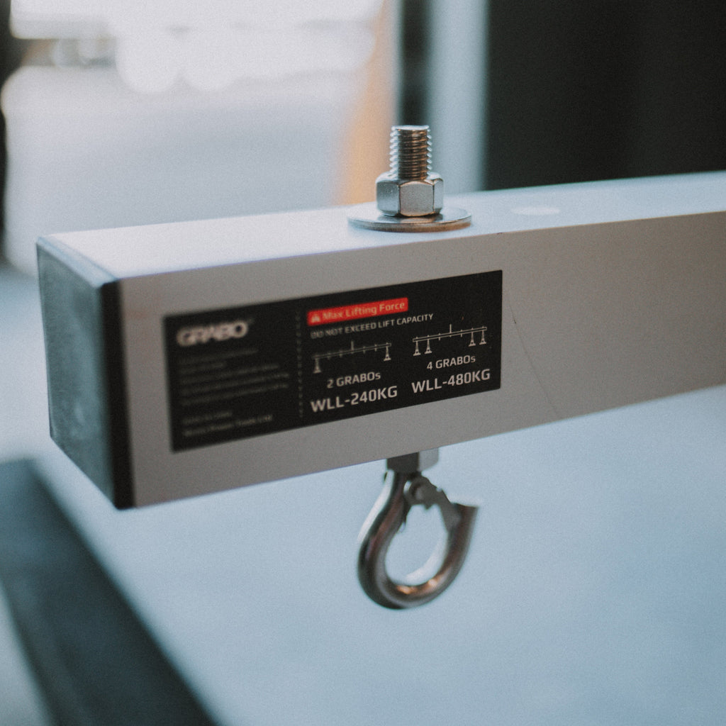 GRABO U-Hoist Crane Bar for Four Vacuum Suction Gripster Lifters